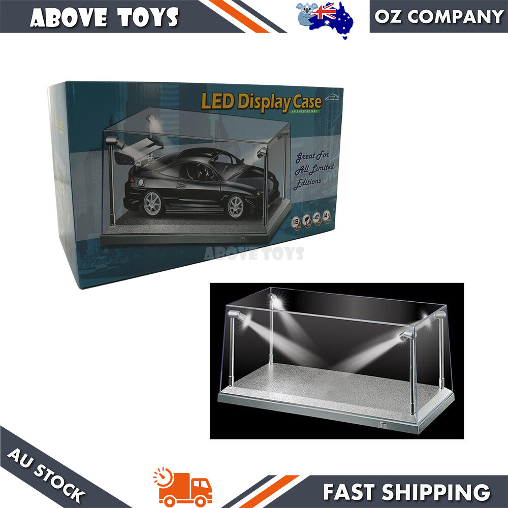 King Creation Silver LED Display Case 35.5 x 15.5 x 16cm For LEGO 9393 Tractor
