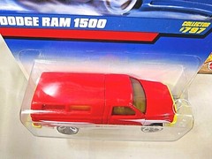1998 Hot Wheels Collector #797 DODGE RAM 1500 Red-White w/Chrome 5DotSp Malaysia