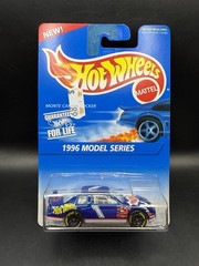 Hot Wheels 1996 Model Series Monte Carlo Stocker in Blue Goodyear Collector #440