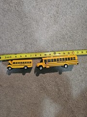 Diecast Yellow School Bus Model Collectible Toy Vehicle , 8 In. + 4 In. Pullback