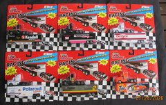 1994 Racing Champions Racing Team Car Transporter Semi W/ mini car – Lot of 6