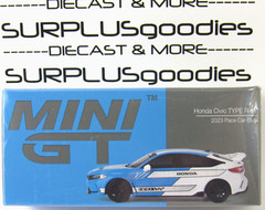 2024 Mini-GT Overseas Ed: Blue Pace Car #3 2023 HONDA CIVIC Type R #MGT00753-L