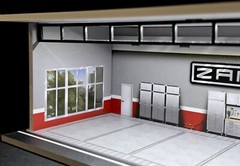 HW Zamac Interior Garage Theme 1/64 Scale Garage Diorama with LED Lighting!