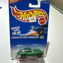 1996 Hot Wheels Blue Card #447 Corvette ’63 Split Window Green 7SP Wheels