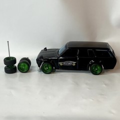 Clear Green 4 spoke Real Riders JDM Classic Wheels and Tires Set for Hot Wheels
