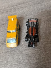 Vintage 1970s Marvel Hot Wheels Hulk and Spider-Man Cars – Lot of 2