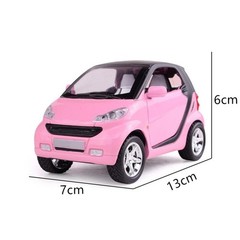 Pink 1:32 Pull Back Model Car Metal Diecast Toy Vehicle Kids w/ Sound & Light