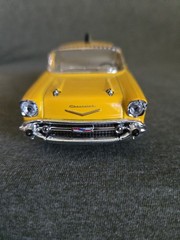 1957 Chevy Bel Air Taxi Cab 1:40 Scale Diecast Model Yellow by Kinsmart