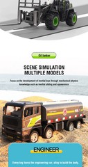 Simulation 1/50 Diecast Engineering Vehicle Model Excavator Truck Toy for Boys