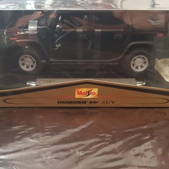 Maisto 1:18 2003 Hummer H2 SUV Black/Silver Diecast Model Car – Special Ed