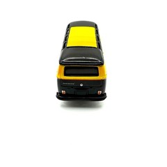 Johnny Lightning Volkswagen Samba Bus Black w Flames VW Bus Pinstripe Track Car
