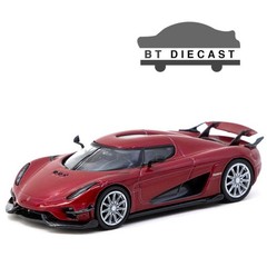 TARMAC WORKS KOENIGSEGG REGERA 1/64 DIECAST MODEL CAR RED METALLIC T64G-TL017-RE