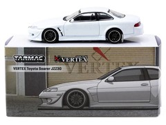 TOYOTA VERTEX SOARER JZZ30 RHD WHITE 1/64 DIECAST BY TARMAC WORKS T64G-080-WH