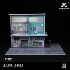 Diorama 1/64 Car Garage Model LED Lighting City Parking Lot Building Scene Model