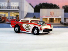 1957 Chevy 210 Fire Chief Antique Hot Rod Drag Racing Model Bel Air B