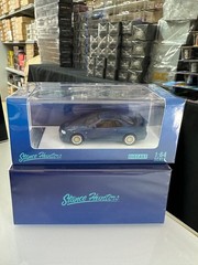 NISSAN SKYLINE GT-R R34 BLUE FULL CARBON 1/64 DIECAST CAR BY STANCE HUNTERS SH