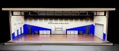 NEW Blue Chevrolet Theme FOR Hot Wheels 1:64 Model Diorama Garage LED Lighting!