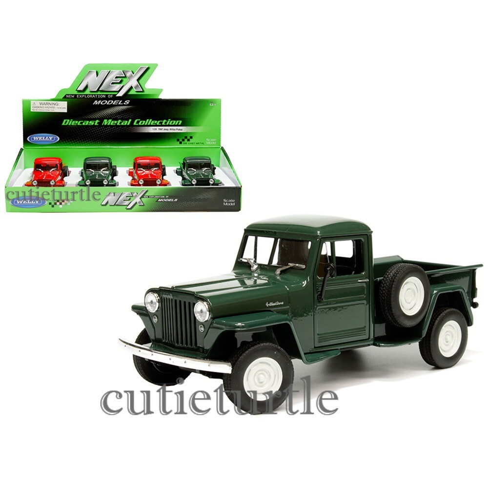 Welly 1947 Jeep Willys Pickup Truck 1:24 Diecast Model Toy Car 24116 4D