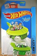 2015 Hot Wheels #57 HW City-Tooned THE JETSONS CAPSULE CAR Lime-Green ClearOH5sp