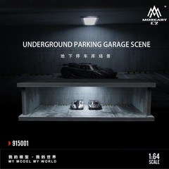 Diorama 1/64 Diecast Garage Model LED Lighting Parking Lot Display Case Scene