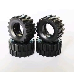 10 Sets Rubber Off Road Tires Only 14.8mm Rims & Real Rider 1/64 Hot Wheels Swap