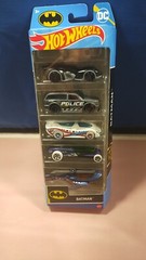 Hot Wheels Batman 5 Pack Batmobile Batcopter Boom Box Hi-Roller Power Pistons