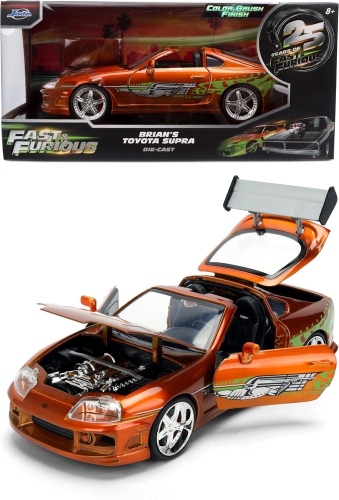 Jada Fast And Furious 25 Years Brian’s Toyota Supra 1:24 Color Brush 37703