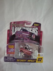 CarTuned Lowrider 59 Chevy Impala Diecast #02 Poseable Chassis with LED Lighting