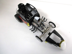 ACME – FIAT ALTERED DRAGSTER / DRAG CAR (BLACK / FLAMES) – 1/18 DIECAST