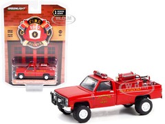 1986 CHEVROLET C20 PICKUP LAWRENCEBURG FIRE DEPT INDIANA 1/64 GREENLIGHT 67010 A