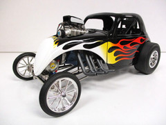 ACME – FIAT ALTERED DRAGSTER / DRAG CAR (BLACK / FLAMES) – 1/18 DIECAST