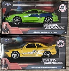 Fast And Furious 1:32 BRIAN’S MITSUBISHI ECLIPSE & LEON’S SKYLINE GT-R (BCNR33)
