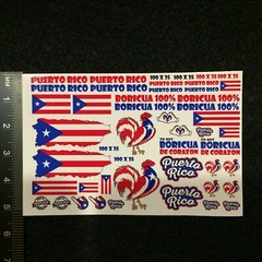 Clear 1:64 Waterslide Decal Hot for Wheels JDM VW Silverado Puerto Rico Boricua