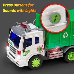 Garbage Truck Toy Boy Gift Friction-Powered Waste Management Recycling Vehicle