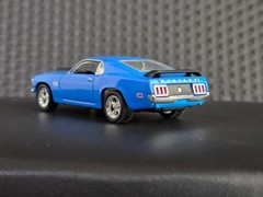 Hot Wheels ’70 Ford Mustang Boss 429 Grabber Blue & Real Riders wheels
