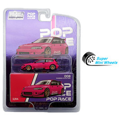 Pop Race 1:64 Honda Pandem Civic EG6 Pink #008 Enigma Exclusive Edition