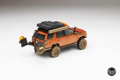 1/64 Toyota 4Runner TRD PRO Wide Body Overland Inferno Orange Muddy DiecastTalk