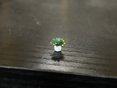 1/64 Diorama Green Plants and Flowers Model Indoor Flower Pot Props Scene Model