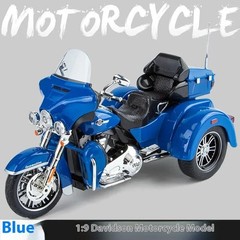 1:9 Alloy Trike Motorcycle Model Sound Light Diecast Collectible Gift Box