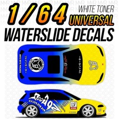 1/64 NO GOOD RACING SHARK Custom White Toner WaterSlide Decal for Hot Wheels