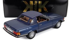 KK SCALE MODELS MERCEDES BENZ 450SL (R107) CABRIOLET 1985 BLUE METALLIC 1/12 New