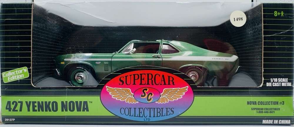 1969 Yenko 427 Nova – Supercar Collectibles By Ertl – 1:18 – Green – Rare