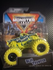 Monster Jam Series 34 BLUE THUNDER 1/64 Over Charged True Metal Spin Master NEW