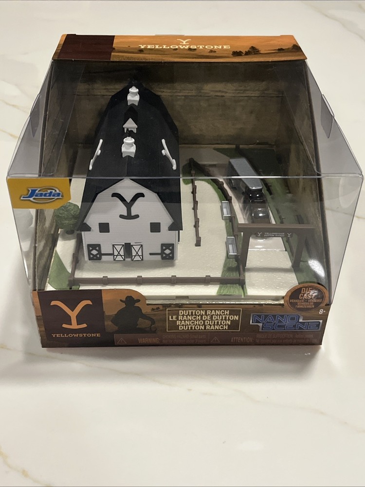 Jada Nano Scene Die-cast Yellowstone Dutton Ranch With Truck & Trailer Brand New