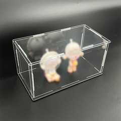 1-5X Display Case Clear Acrylic Dustproof Box for 1:24 Scale Collectibles Model