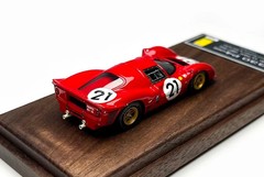 FERRARI 300 P4 COUPE #21 24H LE MANS 2ND 1967 RACE 1/64 RESIN CAR BY DMH 99 MADE