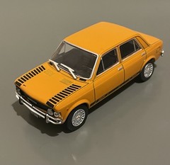Fiat 128 Diecast Car 1:43 Salvat Metal Orange 1971 New Without Box
