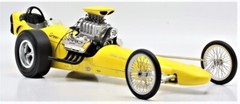 Dragster Race Car Classic Custom Hot Rod Racer Promo Model Drag Carousel Yel1 18