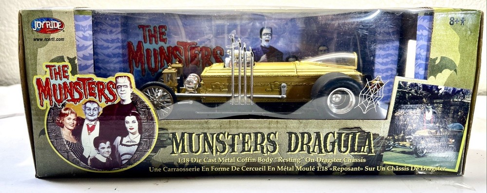 The Munsters Dragsters Dragula 1:18 Scale Diecast – Gold