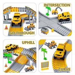 Kids Toys 253 PCS Construction Race Tracks Toy for 3 4 5 6 7 8 Year Old Boys …